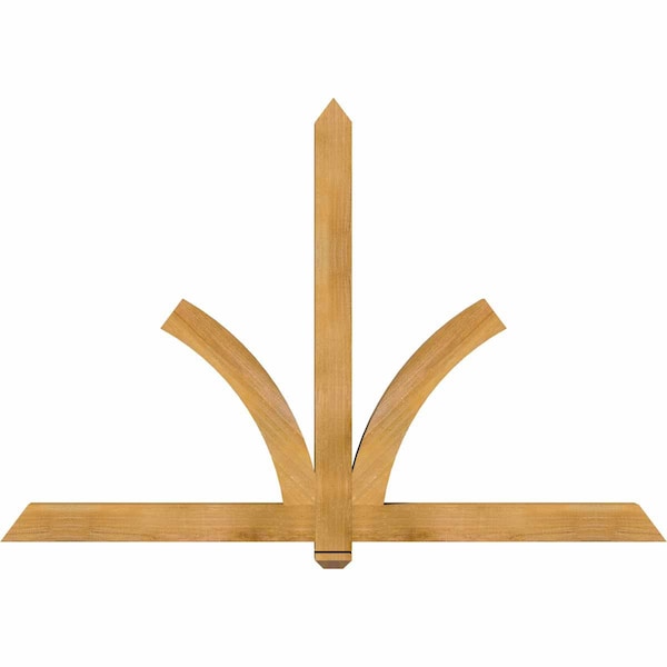 Ekena Millwork Redmond Rough Sawn Timber Gable Bracket, Western Red Cedar, 72"W x 48"H x 4"D x 4"F, 16/12 Pitch GBW072X48X0404RED00RWR - main